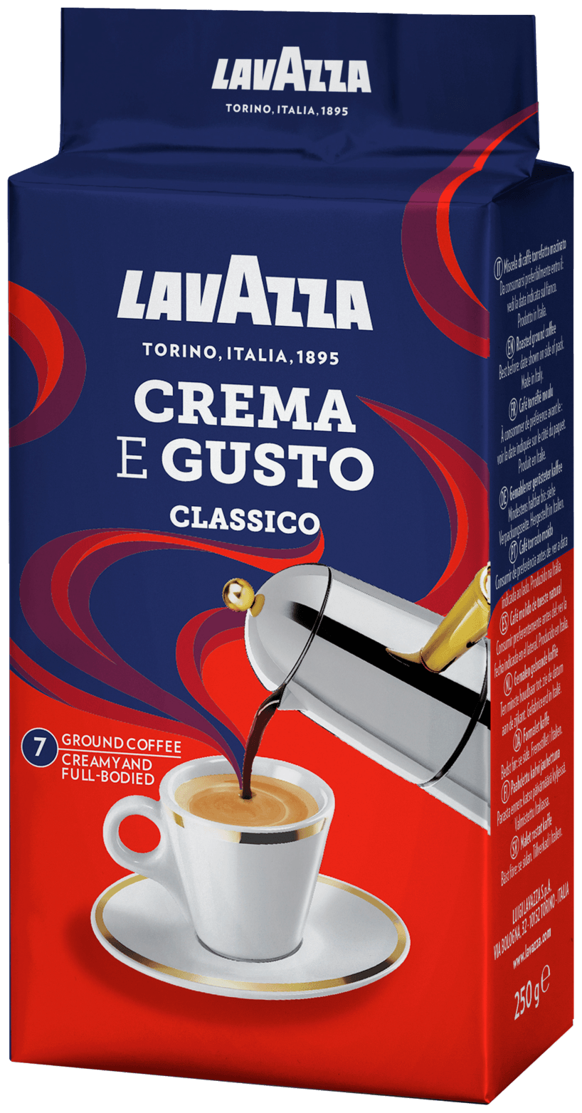 Кофе молотый Lavazza Crema e Gusto Classico, вакуумная упаковка, 250 г, рынок Сенной, ИП Аринушкин точка №3р
