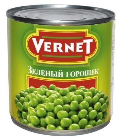 Зелёный горошек "Vernet", 400 гр, рынок Рахова, ИП Арушанян, точка № 98