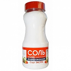 Соль  пищевая выварочная, йодированная, п/бутылка, 900 г, рынок Рахова, ИП Назарова, точка №1б