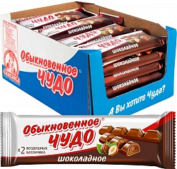 Батончик "Обыкновенное чудо" шоколадное, 55 г, рынок Рахова, ИП Ступников, точка №99 - правое