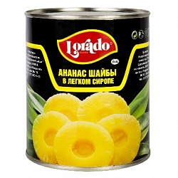 Консервированные ананасы, шайбы в легком сиропе, Lorado, 580гр,   рынок Рахова, ИП Назарова, точка №1б