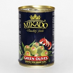 Оливки фаршированные креветками, консерв., ж/б, 300 мг,рынок Рахова, ИП Гамов, точка №5-правое