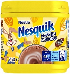 Nesquik Какао-напиток быстрорастворимый, банка, 250 г, рынок Сенной, ИП Аринушкин точка № 3р