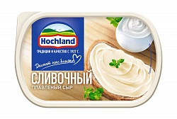 Сыр Hochland плавленый сливочный, 200 гр, рынок на Рахова, ИП Агишева, точка №30