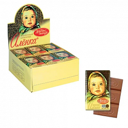 Шоколад Красный октябрь Аленка, 15 гр, рынок Рахова, ИП Мехралиева, точка №21, 9