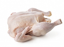 Тушка курицы, Наб. Челны, охл, вес около 1,8 кг,  рынок Рахова, Курица и индейка, точка №2