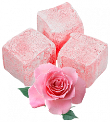Рахат-Лукум, классический, Роза,  кубики,  вес 1 кг,  рынок Рахова, ИП Солодухина, точка №59
