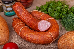 Домашняя колбаса с чесночком, традиционная, Беларусь, вес., , Белорусский фермер, точка 139А