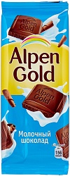 Шоколад Alpen Gold молочный, 85 г, Крытый рынок, ИП Близнюков, точка №99р - правое