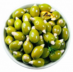 Оливки зелёные фаршированные миндалем 100 гр, рынок Рахова, ИП Солодухина, точка № 15, 16
