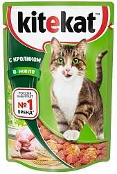 Влажный корм для кошек Kitekat кролик 85 г (кусочки в желе), рынок Рахова, ИП Ступников, точка №99 - правое