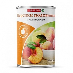 Персики, половинки, консерв., в сиропе,  б/к, 850 г, ж/б, ИП Гамов, точка№5-правое