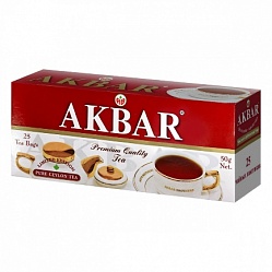 Акбар, черный чай, 25 пакет., ИП Шилова, точка 89а