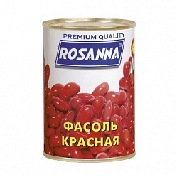 Фасоль консервированная красная, Rosanna,  ж/б, 400 гр,  рынок Рахова, ИП Назарова, точка №1б